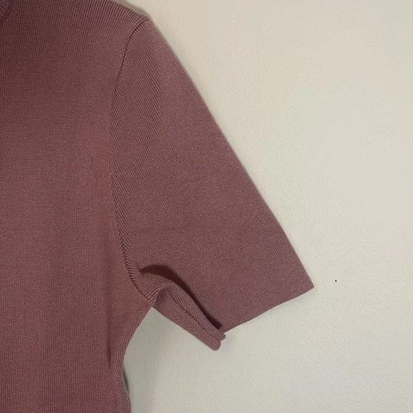 Merokeety Women’s size Medium sweater dress gold buttons short sleeved pockets - Picture 7 of 8